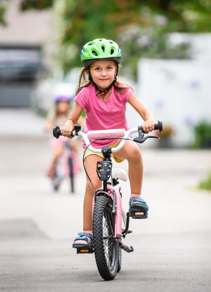 Girl on a bike