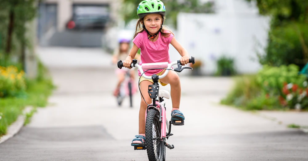 Girl on a bike