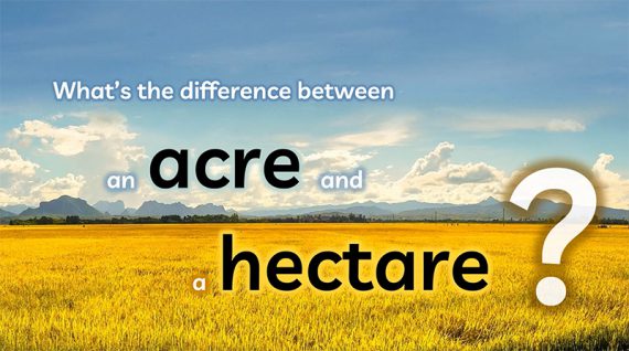 The difference between acres and hectares